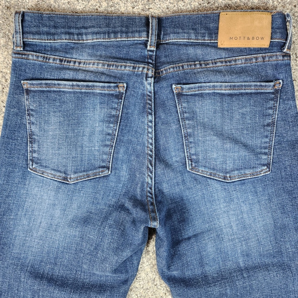 Mott & Bow Jeans Mens 31x30 Slim Fit Medium Wash Stretch Denim Excellent - Picture 8 of 14